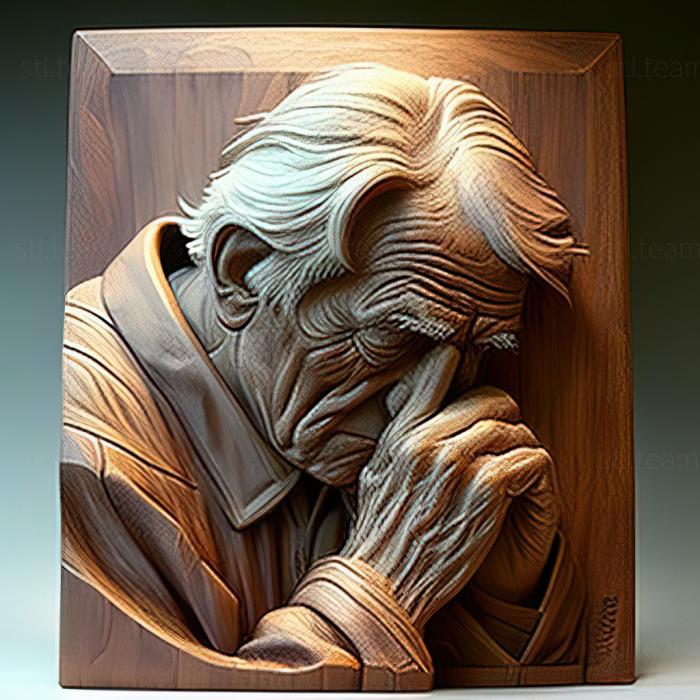 3D модель Ларрі Гамільтон, американський художник (STL)
